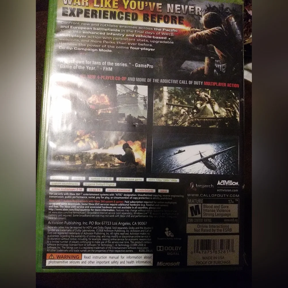 Call of Duty World at War Xbox360